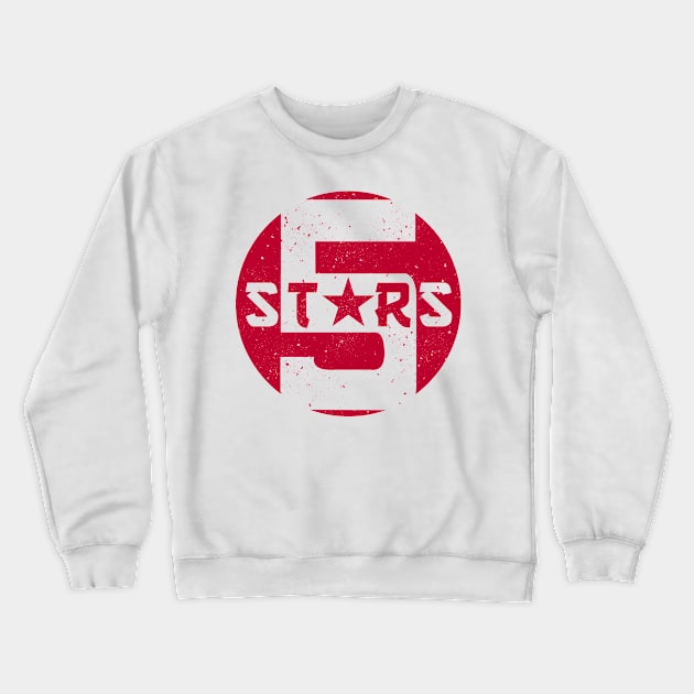 5 Stars Crewneck Sweatshirt by Indy Handshake